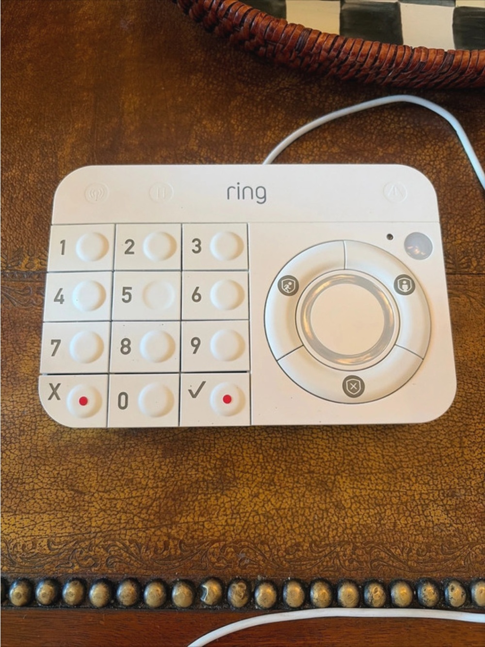 Ring White Wireless Keypad with Tactile Buttons